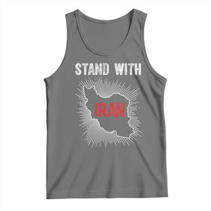 Free Iran Support Tank Top Stand With Iran TS14 Black Heather Print Your Wear