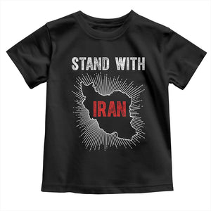 Free Iran Support Toddler T Shirt Stand With Iran TS14 Black Print Your Wear