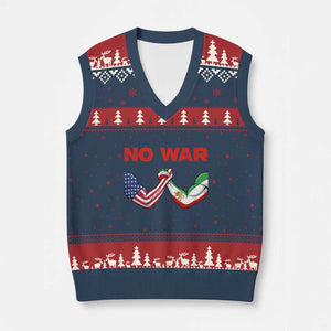Free Iran V-Neck Knit Sweater Vest No War Support Iranian Freedom TS14 Navy Red Print Your Wear
