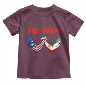 Free Iran Toddler T Shirt No War Support Iranian Freedom TS14 Maroon Print Your Wear