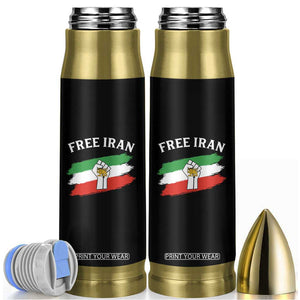 Free Iran Bullet Tumbler Support Iranian Freedom No War TS14 Black Print Your Wear