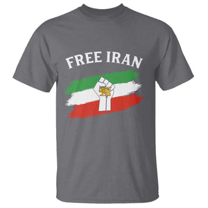 Free Iran T Shirt Support Iranian Freedom No War TS14 Charcoal Print Your Wear