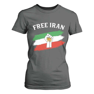 Free Iran T Shirt For Women Support Iranian Freedom No War TS14 Dark Heather Print Your Wear