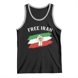 Free Iran Tank Top Support Iranian Freedom No War TS14 Black Athletic Heather Print Your Wear