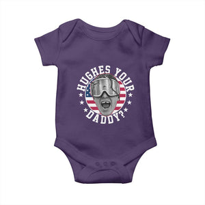 Funny Hughes Your Daddy Ice Hockey Fan Baby Onesie Golden Goal Champions Celebration TS14 Purple Print Your Wear