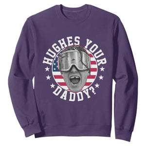 Funny Hughes Your Daddy Ice Hockey Fan Sweatshirt Golden Goal Champions Celebration TS14 Purple Print Your Wear