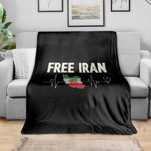 Free Iran Flag Throw Blanket Support Iranian Freedom TS14 Print Your Wear