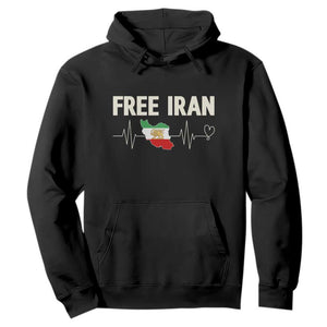 Free Iran Flag Hoodie Support Iranian Freedom TS14 Black Print Your Wear