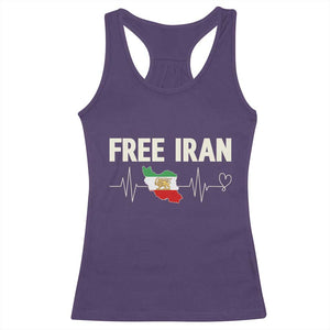 Free Iran Flag Racerback Tank Top Support Iranian Freedom TS14 Purple Print Your Wear