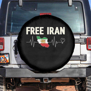 Free Iran Flag Spare Tire Cover Support Iranian Freedom TS14 No hole Black Print Your Wear
