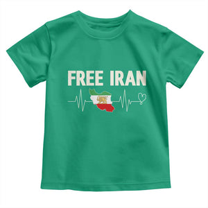 Free Iran Flag Toddler T Shirt Support Iranian Freedom TS14 Irish Green Print Your Wear