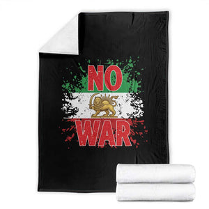 Free Iran Flag Throw Blanket No War Support Iranian Freedom TS14 Black Print Your Wear
