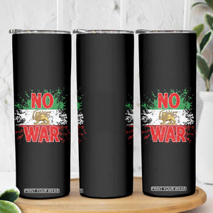 Free Iran Flag Skinny Tumbler No War Support Iranian Freedom TS14 Print Your Wear