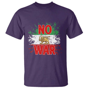 Free Iran Flag T Shirt No War Support Iranian Freedom TS14 Purple Print Your Wear