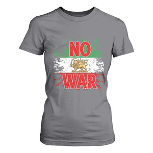 Free Iran Flag T Shirt For Women No War Support Iranian Freedom TS14 Charcoal Print Your Wear