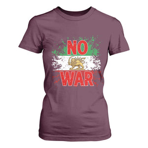 Free Iran Flag T Shirt For Women No War Support Iranian Freedom TS14 Maroon Print Your Wear