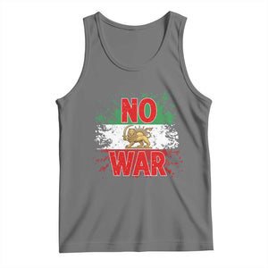 Free Iran Flag Tank Top No War Support Iranian Freedom TS14 Black Heather Print Your Wear