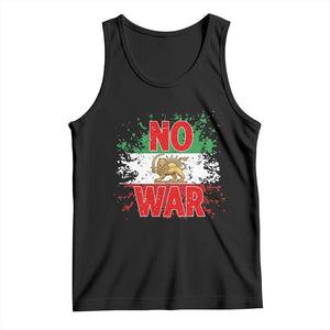 Free Iran Flag Tank Top No War Support Iranian Freedom TS14 Black Print Your Wear