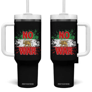 Free Iran Flag Tumbler With Handle No War Support Iranian Freedom TS14 One Size: 40 oz Black Print Your Wear