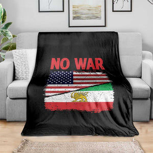Free Iran Throw Blanket No War Peace American Iran Unity TS14 Print Your Wear