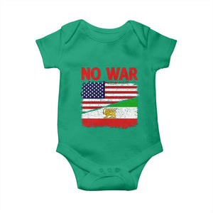 Free Iran Baby Onesie No War Peace American Iran Unity TS14 Irish Green Print Your Wear