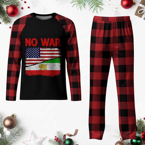 Free Iran Plaid Pajama Set No War Peace American Iran Unity TS14 Buffalo Plaid Print Your Wear