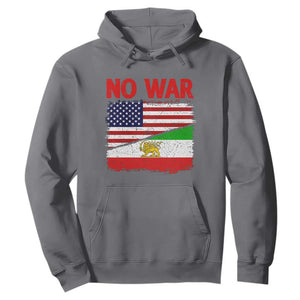 Free Iran Hoodie No War Peace American Iran Unity TS14 Charcoal Print Your Wear