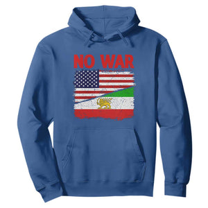 Free Iran Hoodie No War Peace American Iran Unity TS14 Royal Blue Print Your Wear