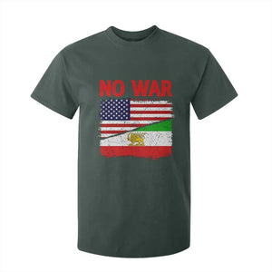 Free Iran T Shirt For Kid No War Peace American Iran Unity TS14 Dark Forest Green Print Your Wear