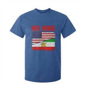Free Iran T Shirt For Kid No War Peace American Iran Unity TS14 Royal Blue Print Your Wear