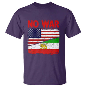Free Iran T Shirt No War Peace American Iran Unity TS14 Purple Print Your Wear