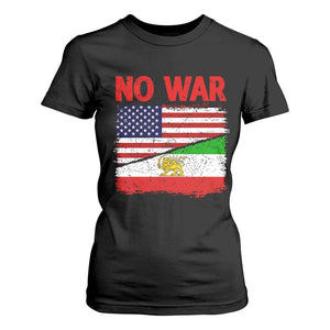 Free Iran T Shirt For Women No War Peace American Iran Unity TS14 Black Print Your Wear
