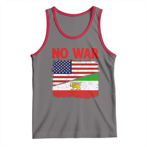 Free Iran Tank Top No War Peace American Iran Unity TS14 Deep Heather Red Print Your Wear