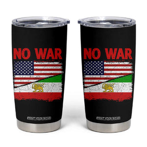 Free Iran Tumbler Cup No War Peace American Iran Unity TS14 Black Print Your Wear