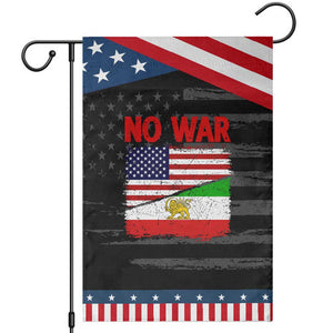 Free Iran Garden Flag No War Peace American Iran Unity TS14 Distressed Black Blue Print Your Wear