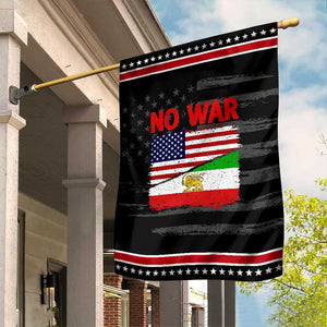 Free Iran Garden Flag No War Peace American Iran Unity TS14 Distressed Black Red Print Your Wear