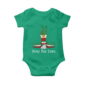 Free Iran Support Baby Onesie Pray For Iran TS14 Irish Green Print Your Wear