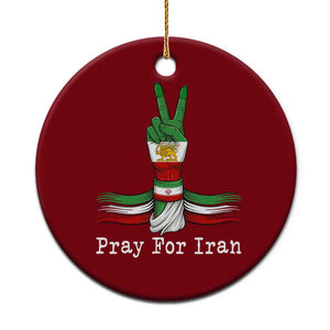 Free Iran Support Ceramic Ornament Pray For Iran TS14 1pc Red Print Your Wear