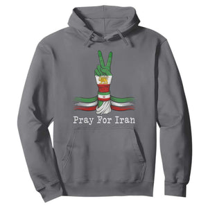 Free Iran Support Hoodie Pray For Iran TS14 Charcoal Print Your Wear