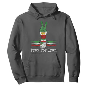 Free Iran Support Hoodie Pray For Iran TS14 Dark Heather Print Your Wear