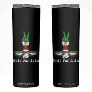 Free Iran Support Skinny Tumbler Pray For Iran TS14 Black Print Your Wear
