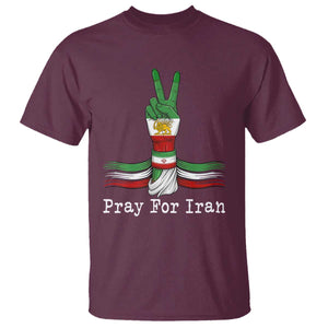 Free Iran Support T Shirt Pray For Iran TS14 Maroon Print Your Wear