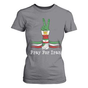 Free Iran Support T Shirt For Women Pray For Iran TS14 Charcoal Print Your Wear