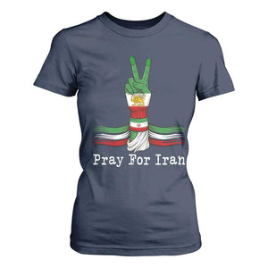 Free Iran Support T Shirt For Women Pray For Iran TS14 Navy Print Your Wear