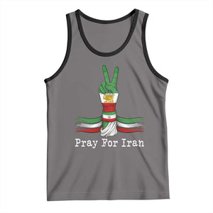 Free Iran Support Tank Top Pray For Iran TS14 Deep Heather Black Print Your Wear