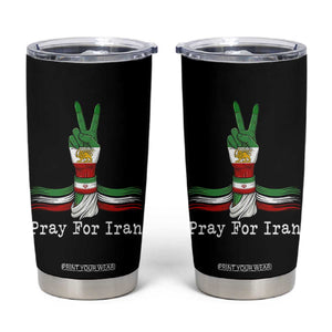 Free Iran Support Tumbler Cup Pray For Iran TS14 Black Print Your Wear