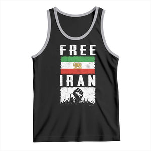 Free Iran Tank Top Support Iranian Freedom TS14 Black Athletic Heather Print Your Wear
