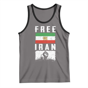 Free Iran Tank Top Support Iranian Freedom TS14 Deep Heather Black Print Your Wear