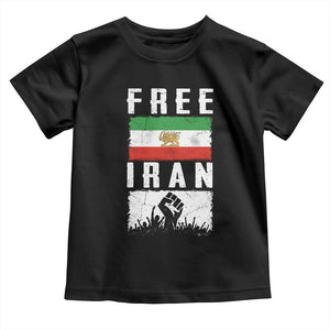 Free Iran Toddler T Shirt Support Iranian Freedom TS14 Black Print Your Wear