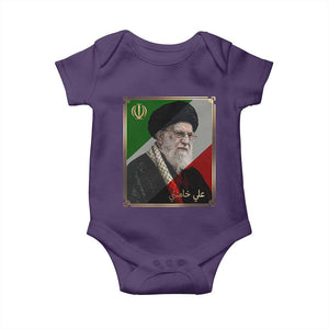 Ali Khamenei Memorial Tribute Portrait Baby Onesie TS14 Purple Print Your Wear